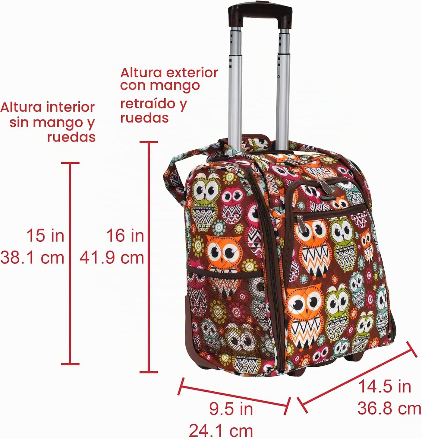 Rockland Melrose - Maleta con ruedas, de porte vertical, para caber...