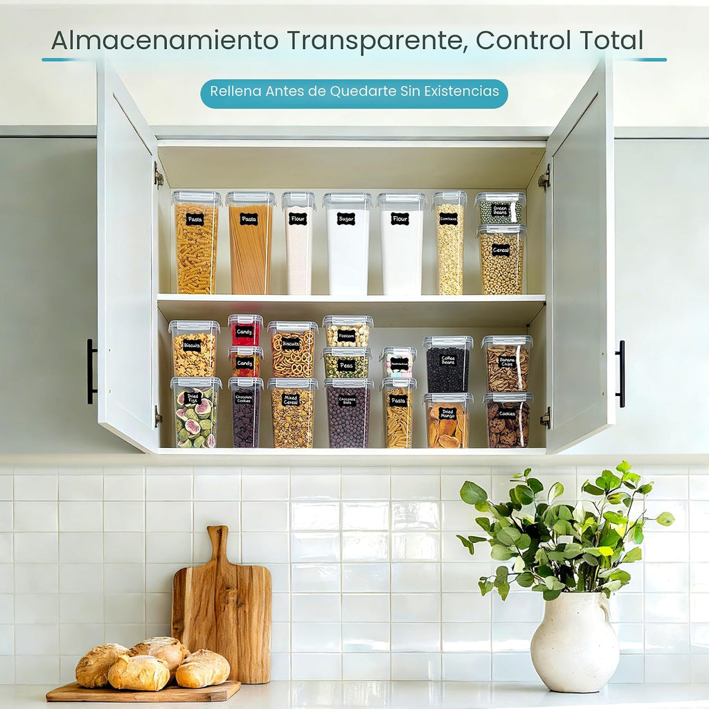 Vtopmart Recipientes herméticos para almacenamiento de alimentos co...