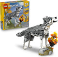LEGO Creator 3 en 1 Forest Animals: Grey Wolf - Juguete de construc...