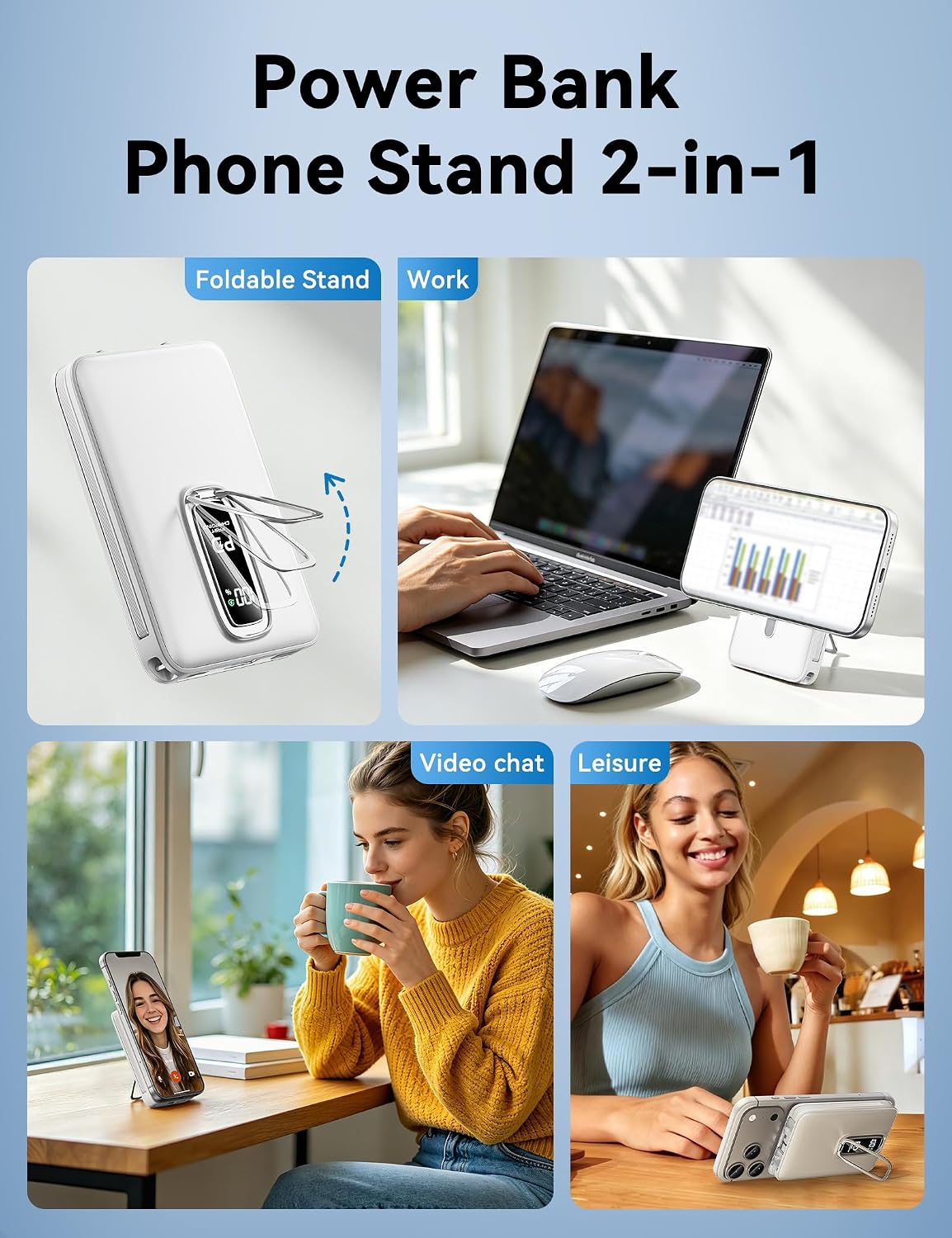 para cargador portátil Magsafe 10000mAh 20W carga rápida banco de e...