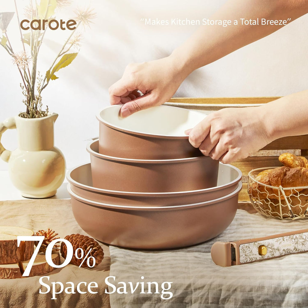 CAROTE 25pcs sistemas de utensilios de cocina de cerámica, ollas |...