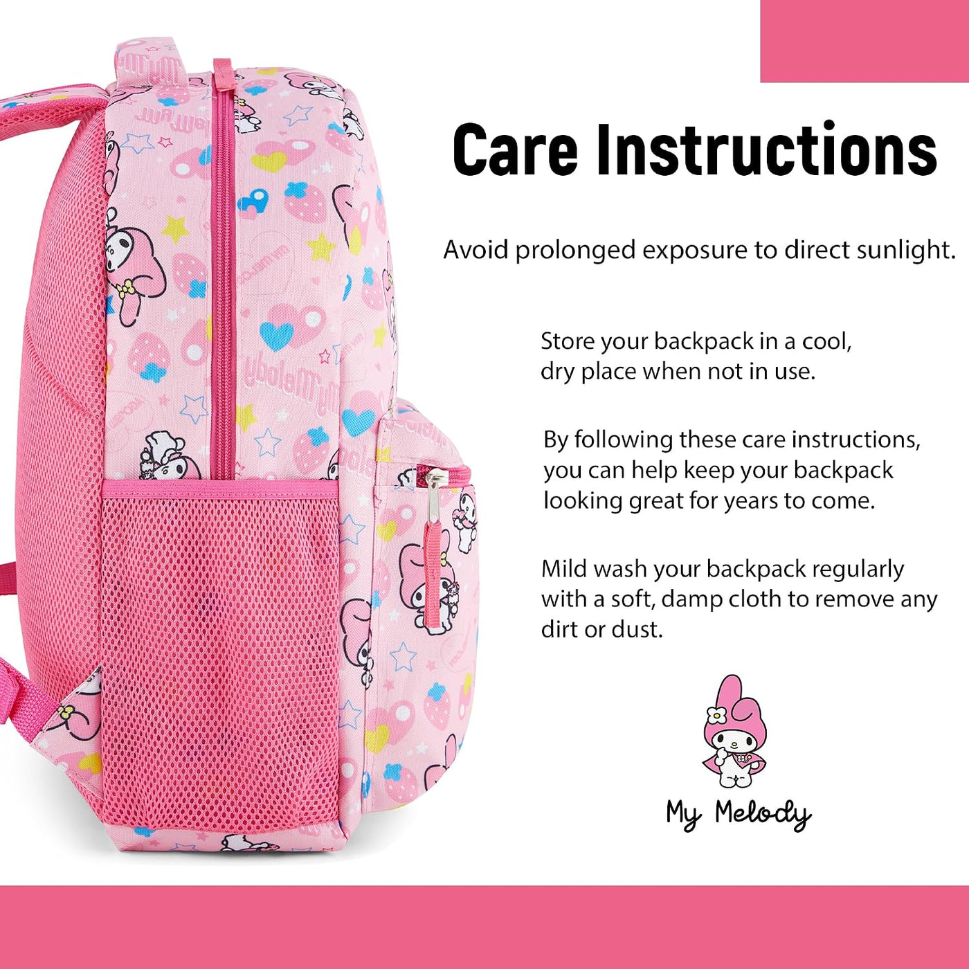 Mochila escolar completa Hello Kitty - My Melody, Kuromi, Keroppi,...