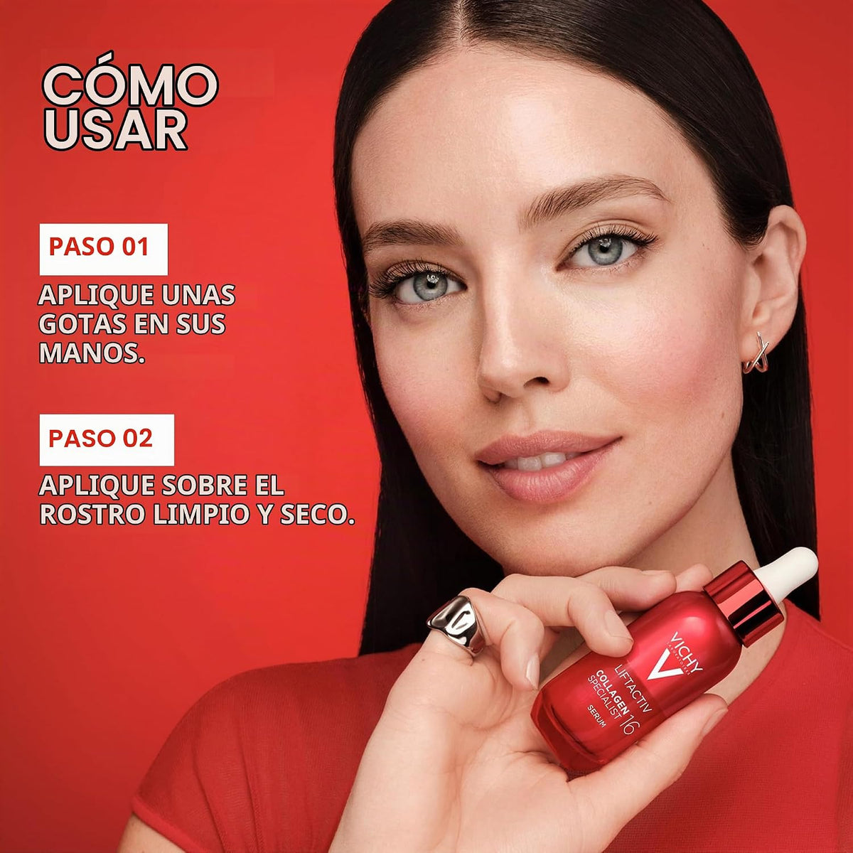 Vichy LiftActiv Collagen Specialist 16 - Suero facial de péptido de...