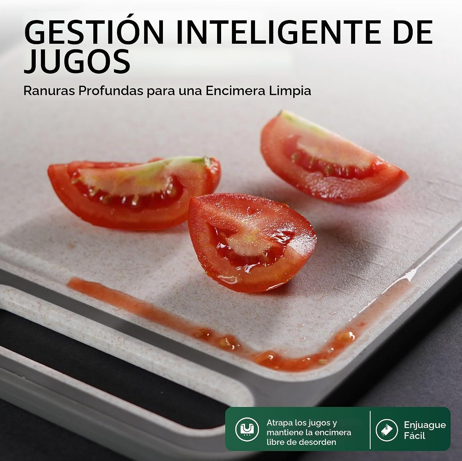 Tabla de cortar de acero inoxidable con afilador de cuchillos incor...