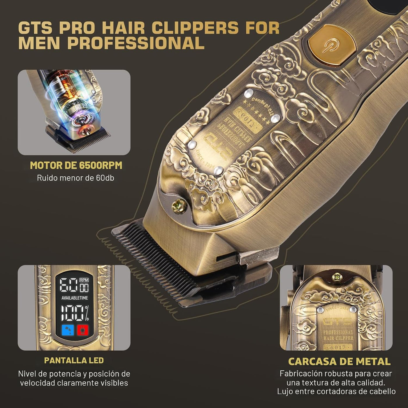 Juego de cortapelos profesional para hombres, kit de corte de pelo...