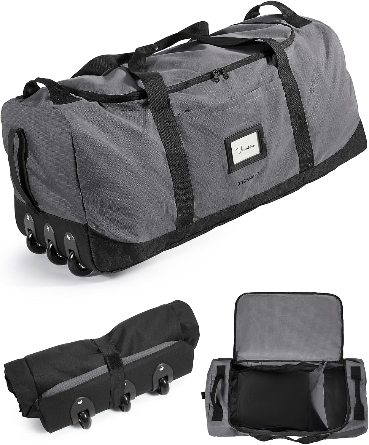 BAGSMART 83L - Bolsa de viaje plegable, bolsa de lona grande para v...