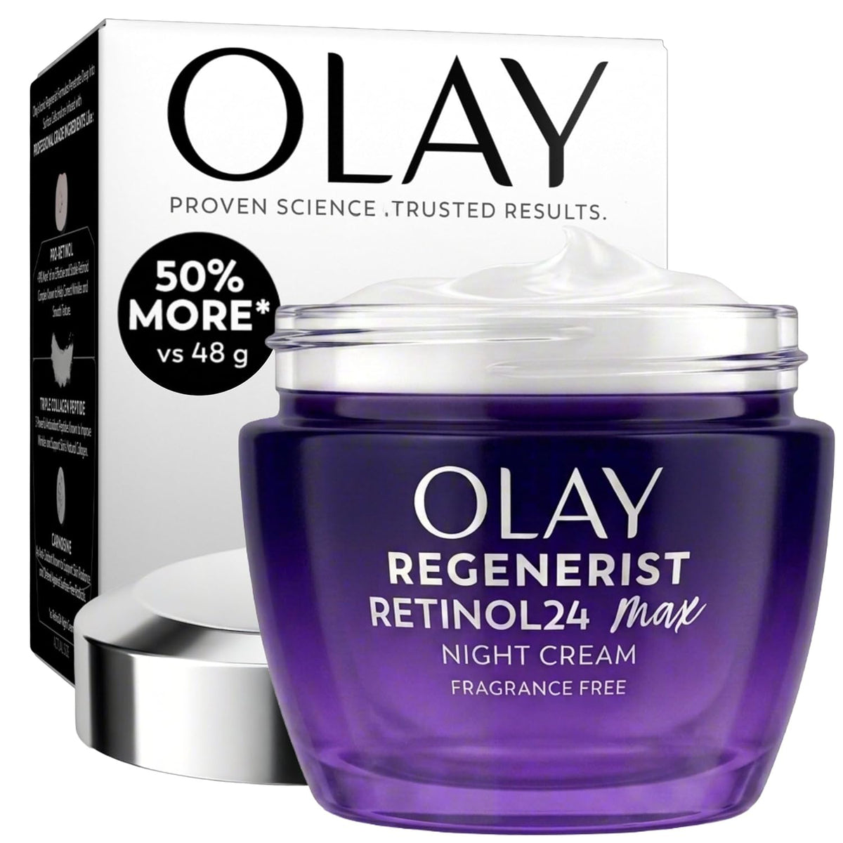 Olay Crema de noche de retinol para mujer, MAX, antienvejecimiento,...