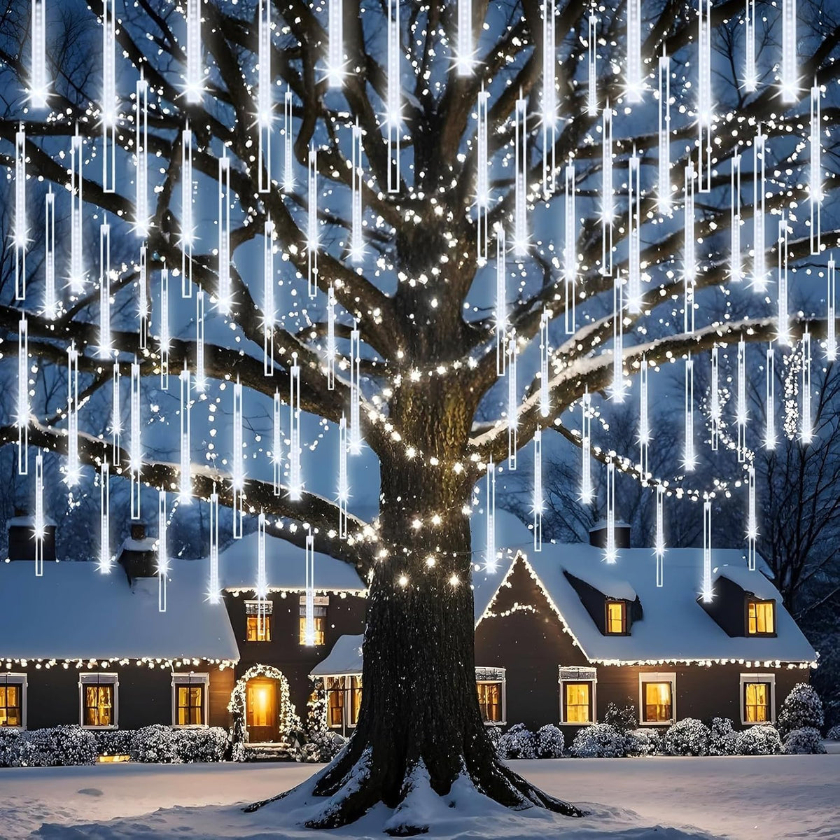 Adecorty - Luces navideñas para exterior con certificación UL, 24 t...