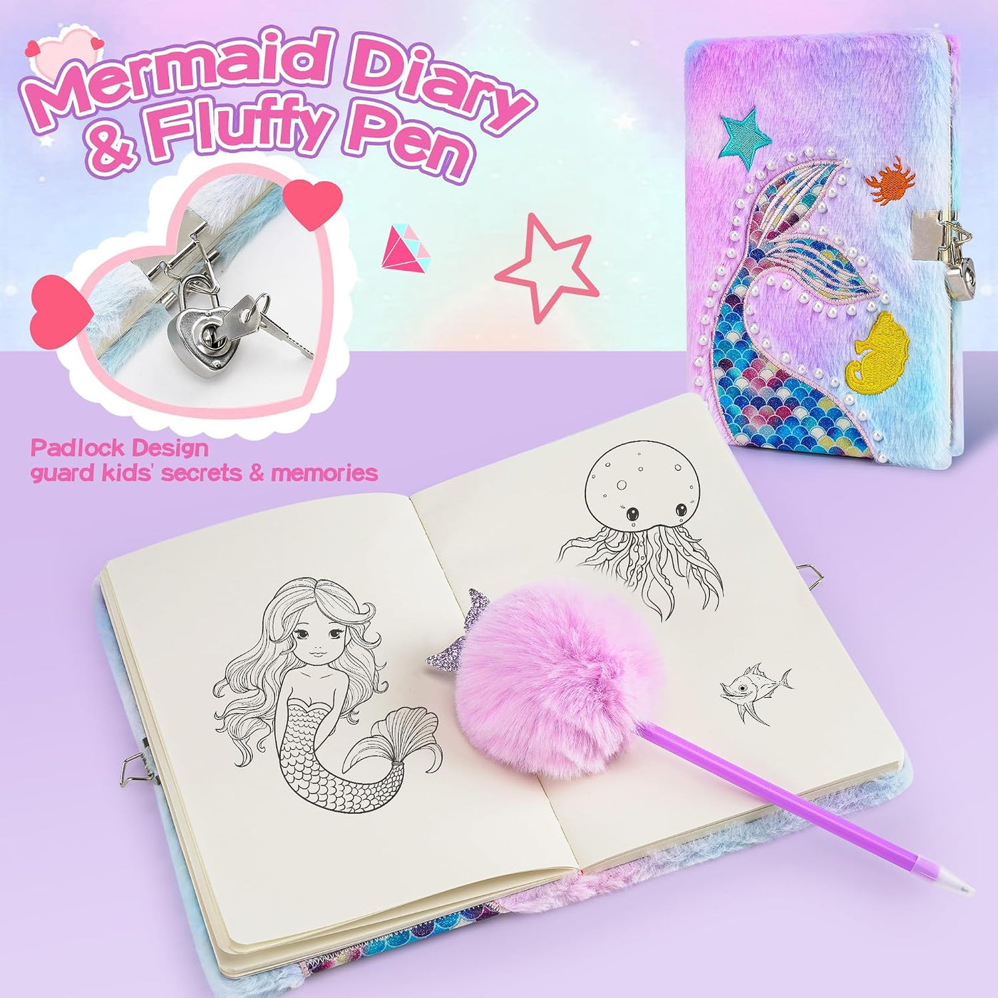 Cherry Tale Regalos de sirena para niñas de 4 a 6 años, juguetes de...