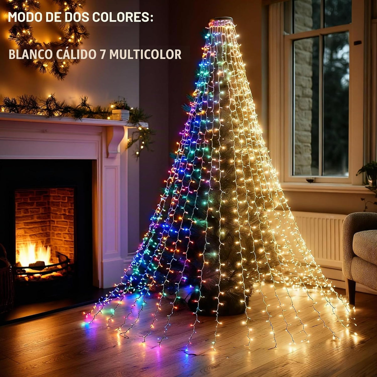 Dazzle Bright Luces para árbol de Navidad, 448 luces LED para decor...