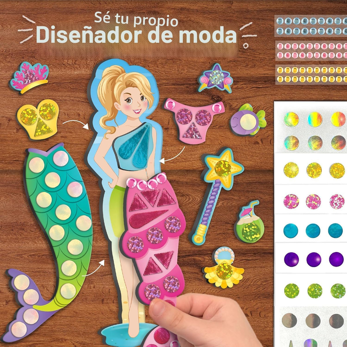 Imagimake DIY Disfraz Magnético de Sirena, 30 Vestidos y Accesorios...