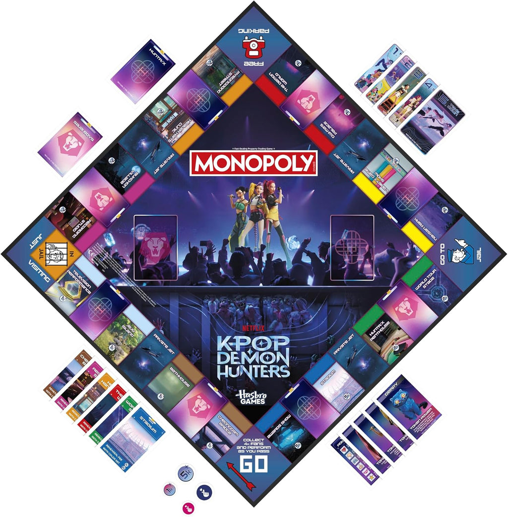 Monopoly: Kpop Demon Hunters Edition Juego de mesa | Juegos familia...
