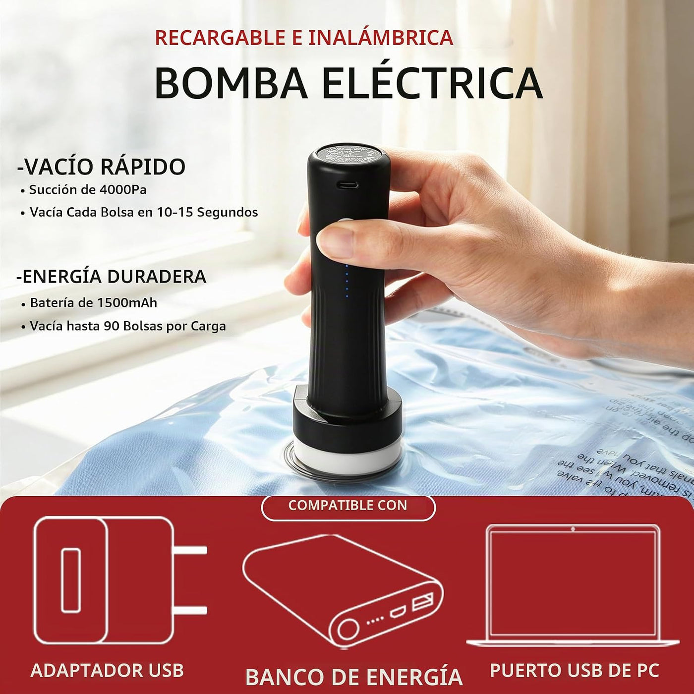 Paquete de 18 bolsas de almacenamiento al vacío de viaje para ropa...
