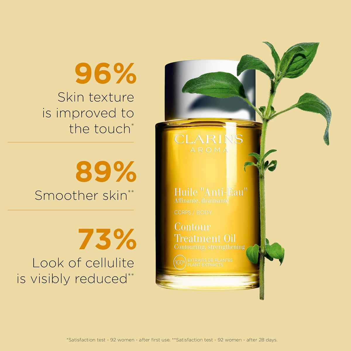 CLARINS Aceite de tratamiento corporal de contorno, 3.4 onzas líqui...