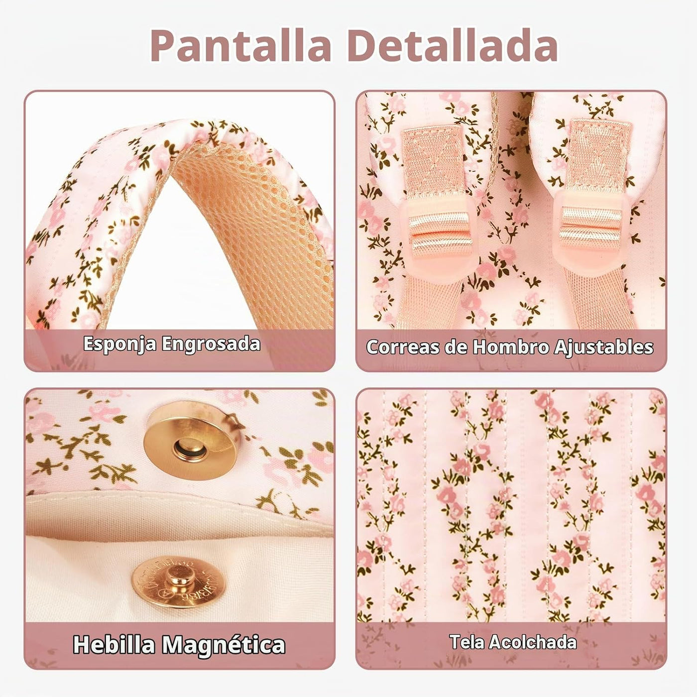 YESFIXS Mochila acolchada para pañales, mochila grande con estampad...