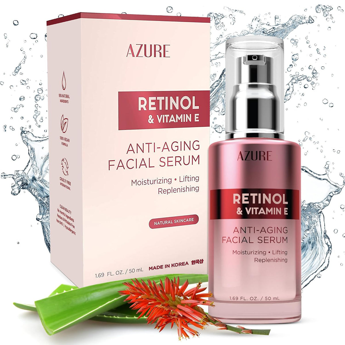 AZURE - Suero facial antienvejecimiento con retinol y vitamina E \u...