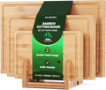 Juego de 3 tablas de cortar de bambú, tablas de cortar de madera du...