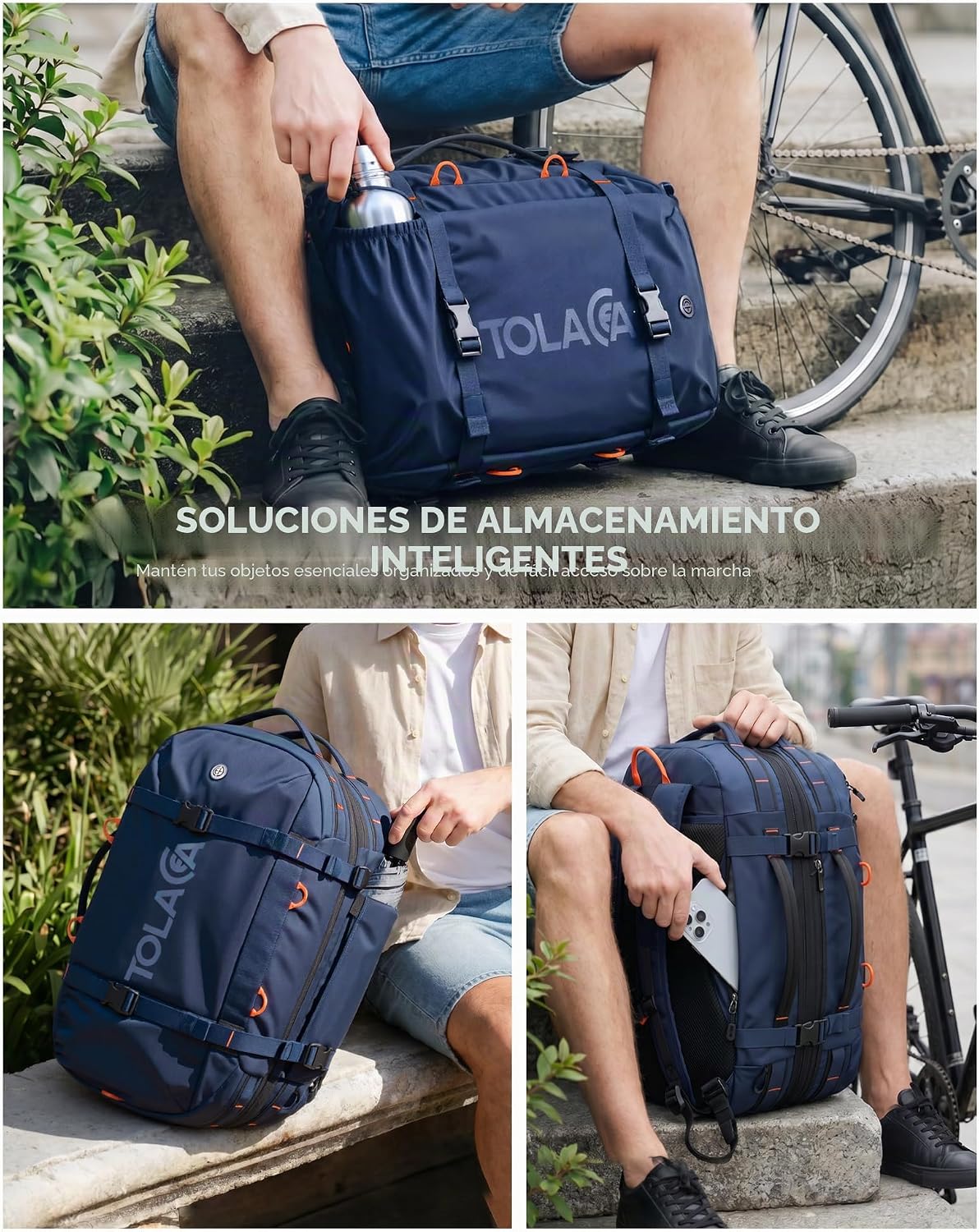 Tolaccea Mochila de Viaje para Laptop, Mochila de Mano para Hombres...