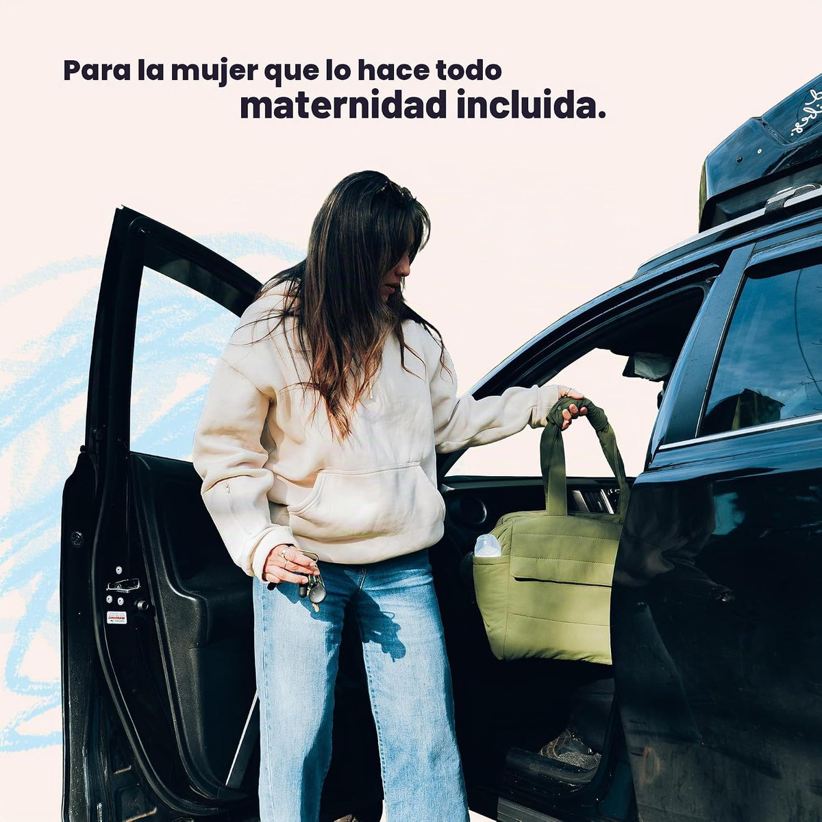 BabbleRoo Flo Bolsa de pañales, bolsa de pañales acolchada suave de...