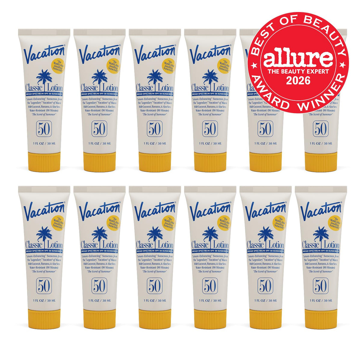 Vacation Mini Classic SPF 50 loción de protección solar, 1 onza líq...