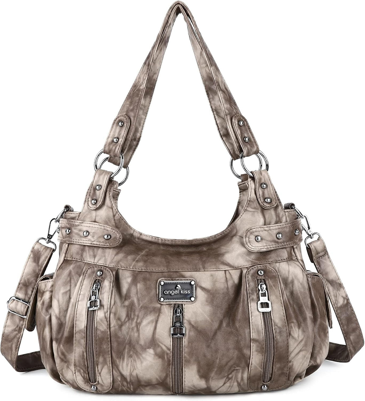 Angelkiss Bolsos grandes y carteras para mujer de cuero sintético l...