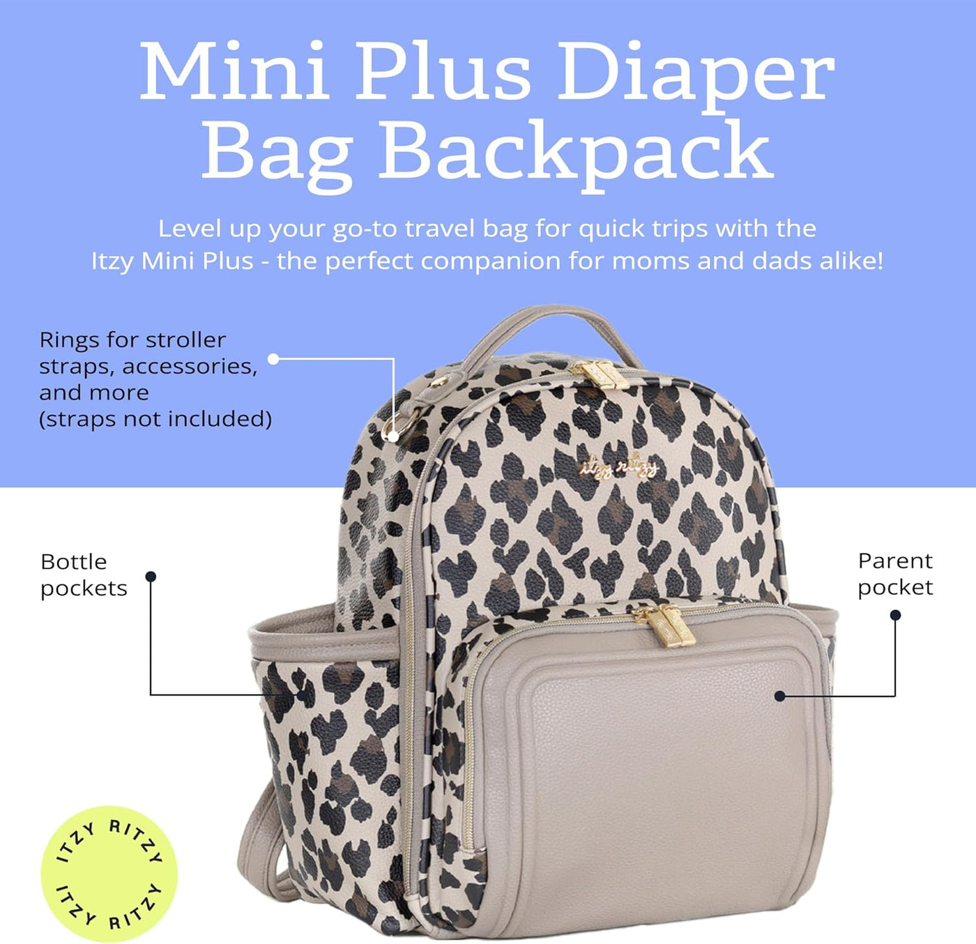 Itzy Ritzy Mini Mochila para Pañales \u2013 Mochila Mini Plus Elega...
