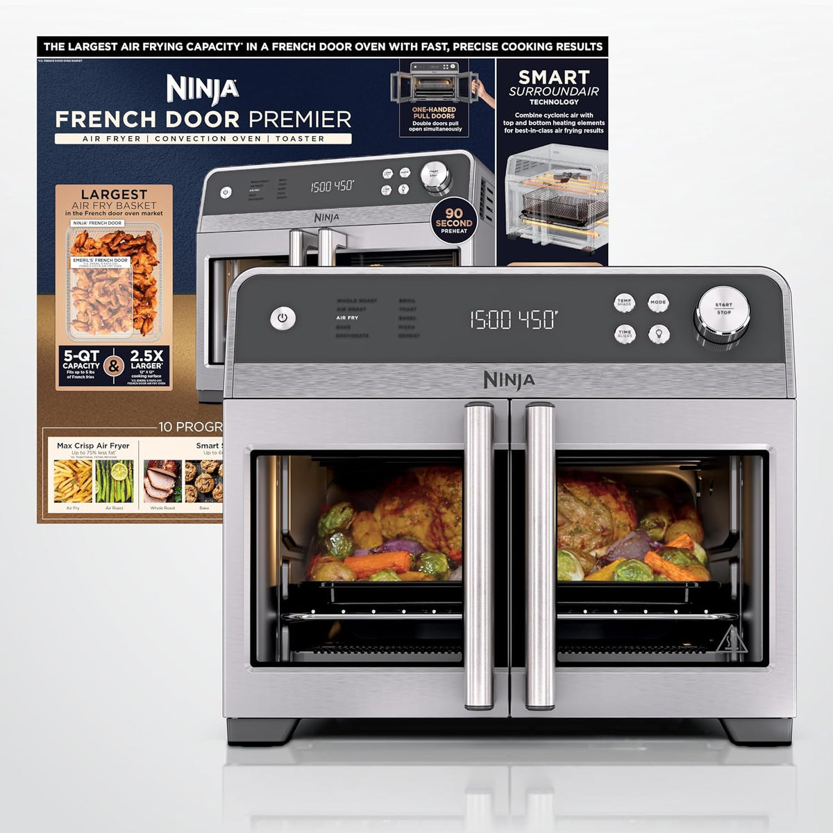 Ninja | French Door Premier | Freidora de aire, horno de convección...