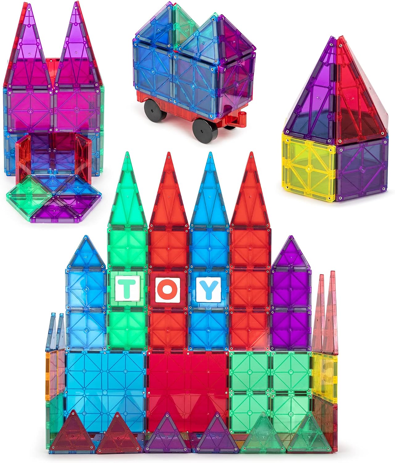 Juego de construcción de azulejos magnéticos de colores claros, 50...