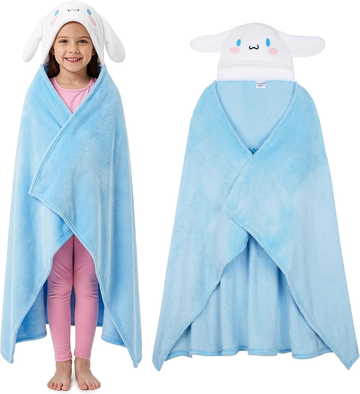 Hello Kitty Sanrio - Manta con capucha para niñas, Kuromi Cinnamoro...