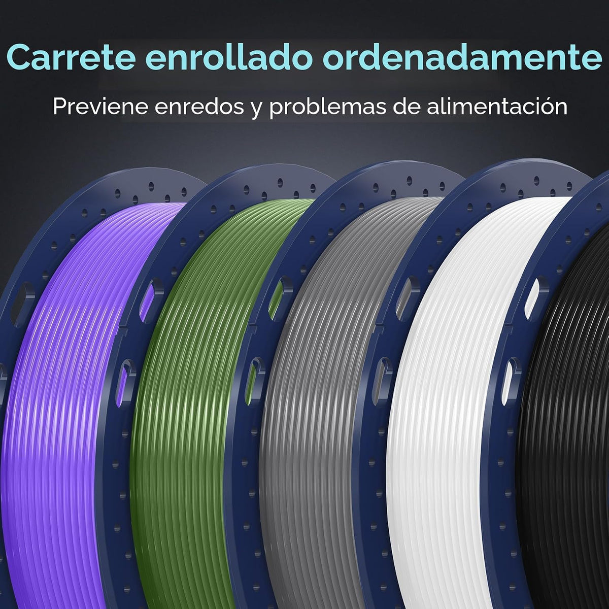 SUNLU Filamento PLA Plus para impresora 3D de 0.07 in, color negro,...