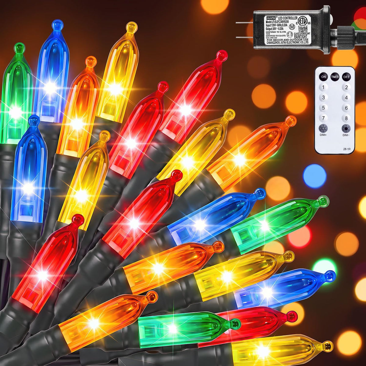 Brightown Luces de Navidad, 76 pies, 200 luces LED para exteriores...