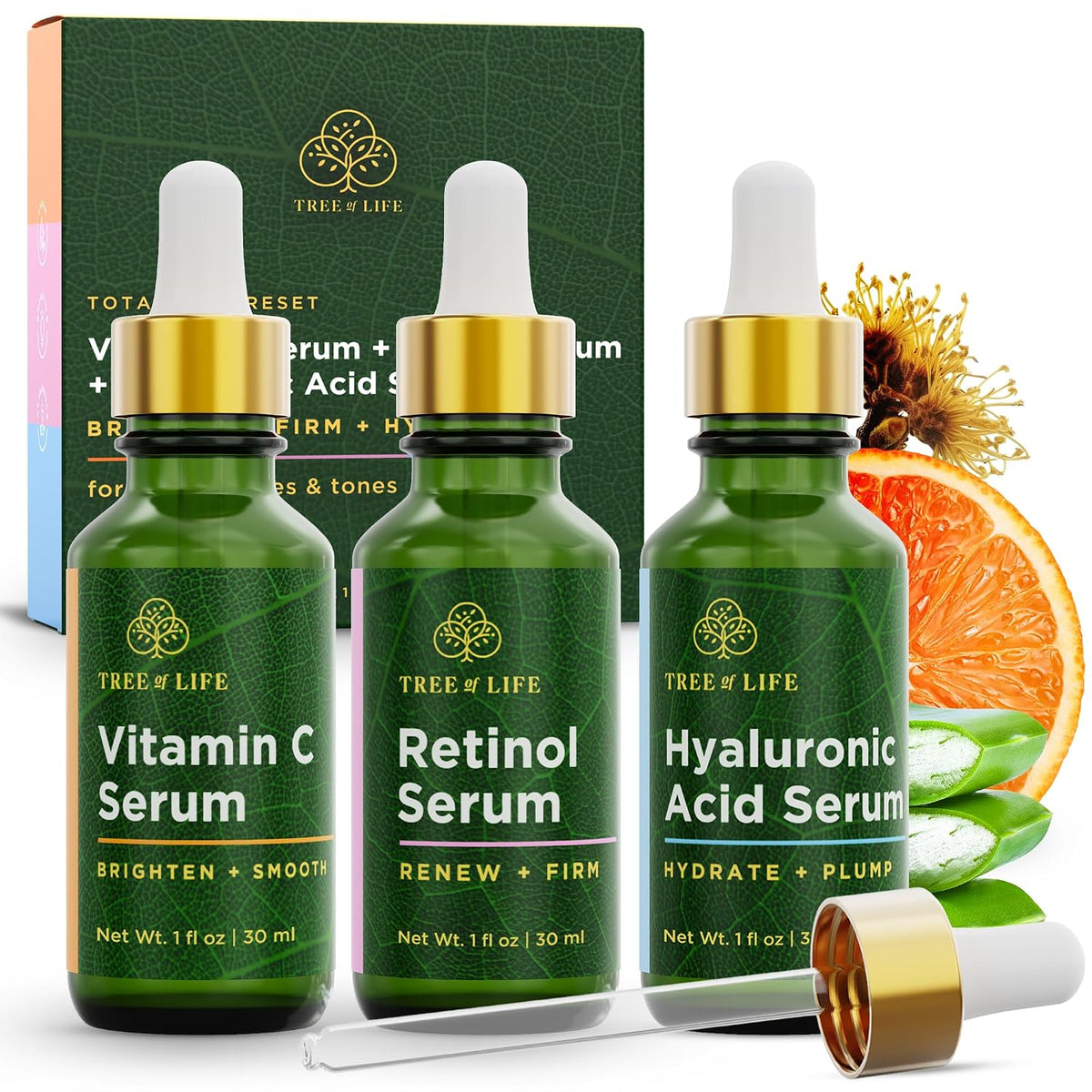Sérum antienvejecimiento ToLB paquete combo, orgánico al 72 %, séru...