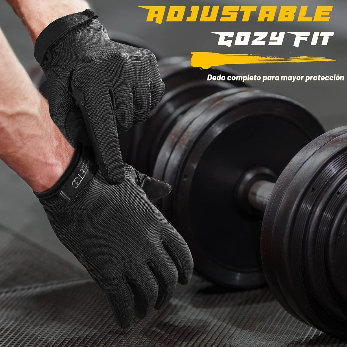 FREETOO Guantes de entrenamiento de dedo completo para hombres, gua...