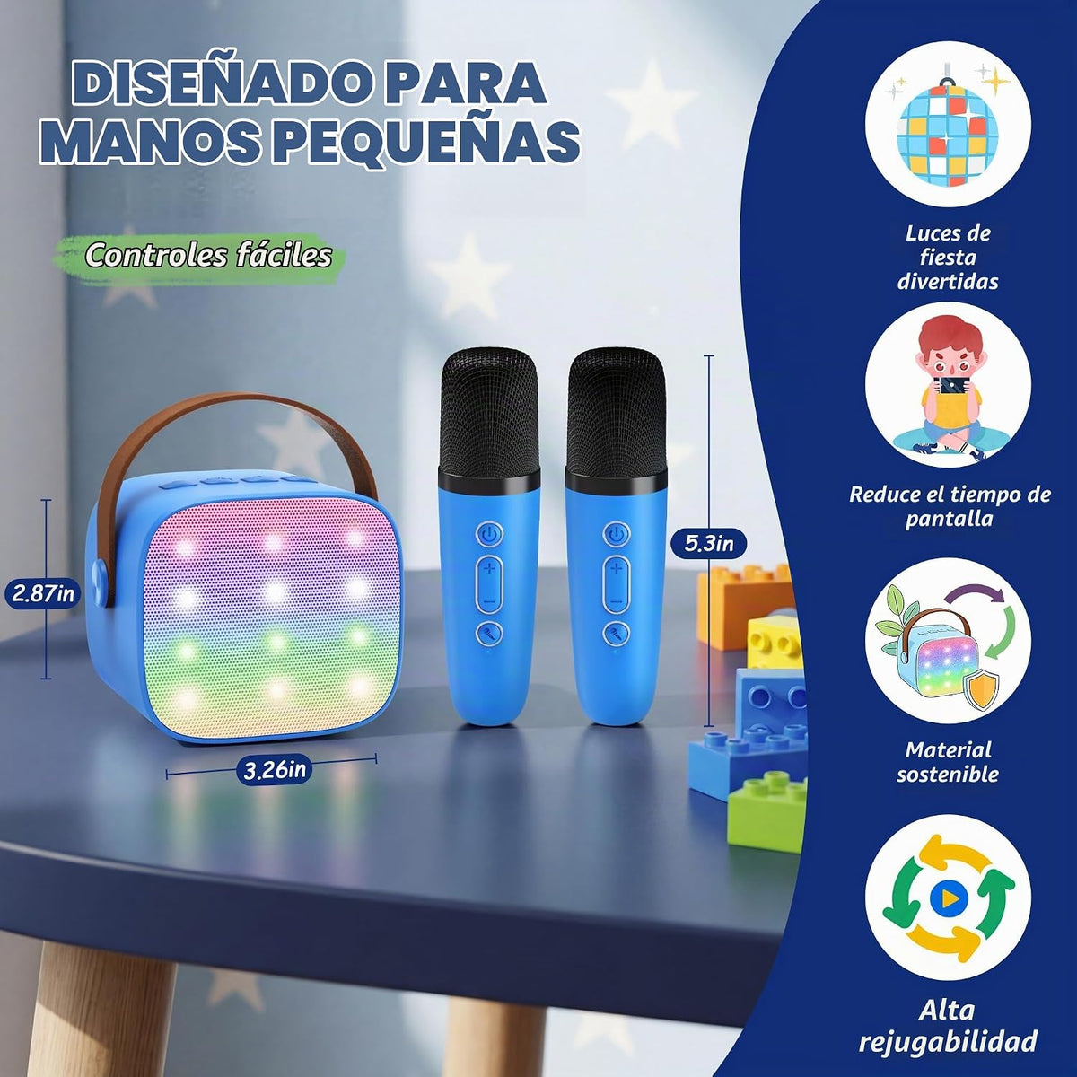 Micrófono de karaoke inalámbrico YLL para niños y adultos, altavoz...