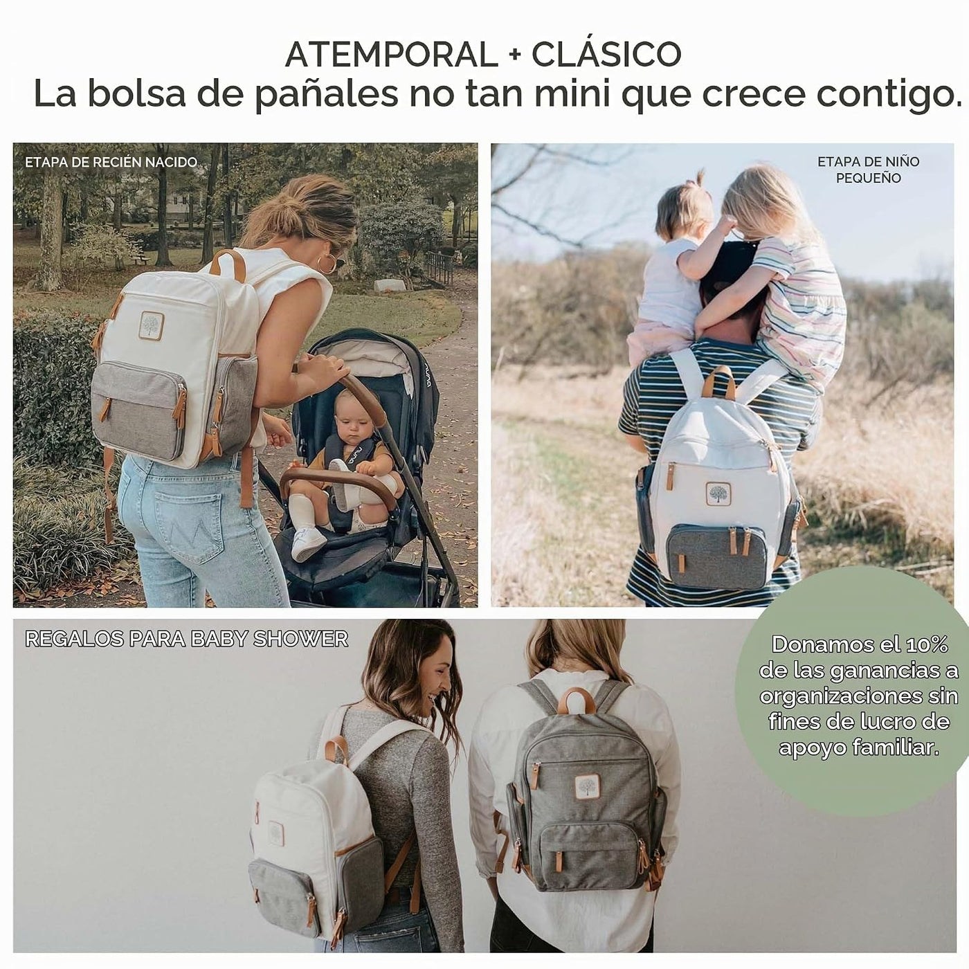 Parker Baby Co. Mochila de pañales original de abedul de 8 años - C...
