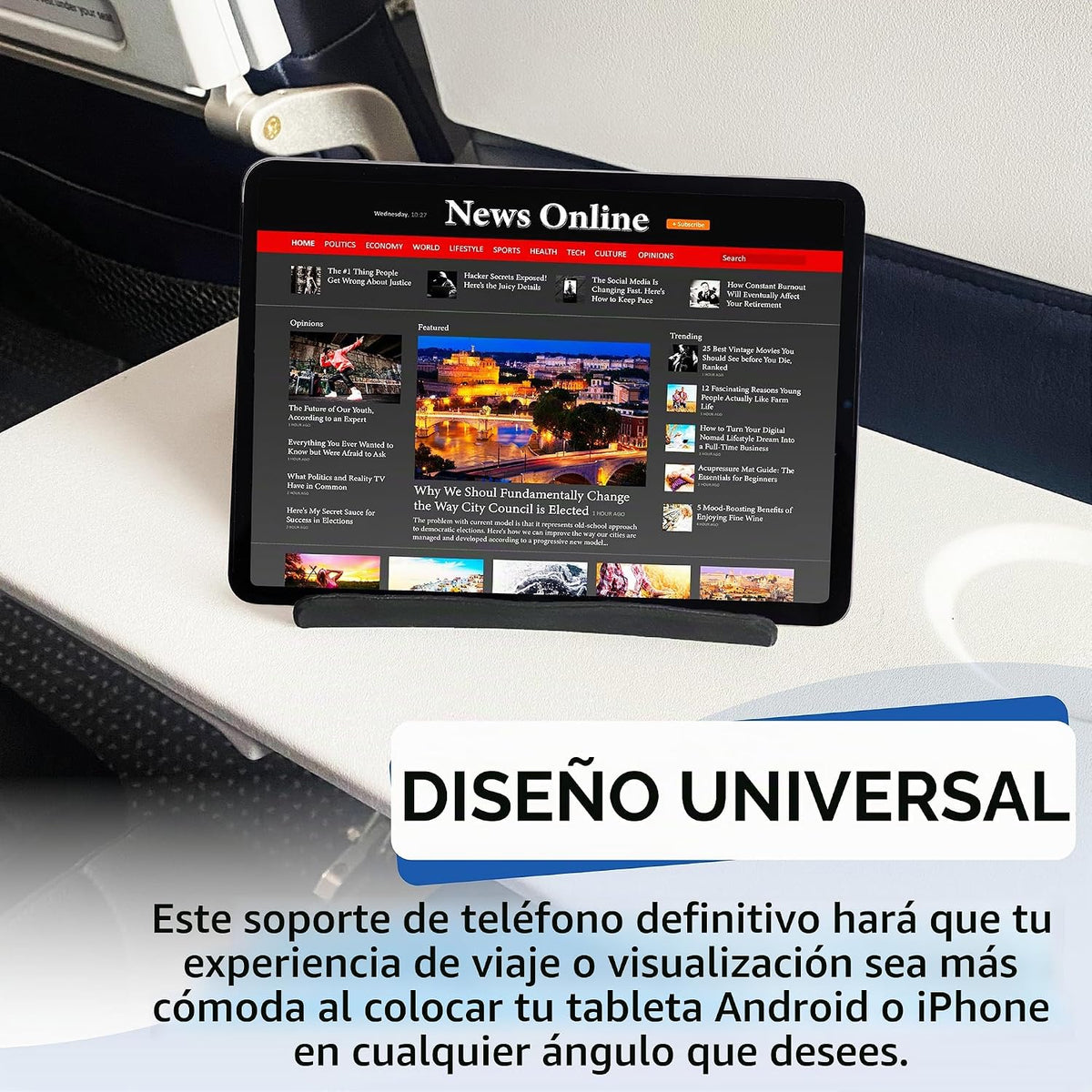 Flex Flap Soporte para teléfono celular y soporte flexible para tab...