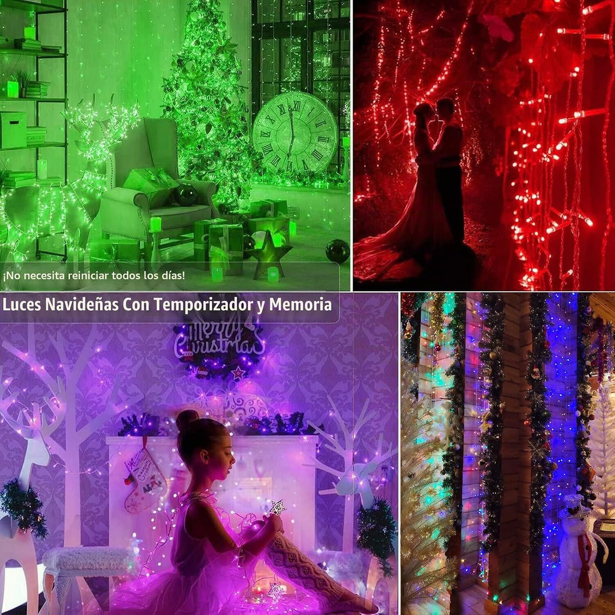 Luces navideñas RGB Brizled, luces de Halloween anaranjadas y morad...