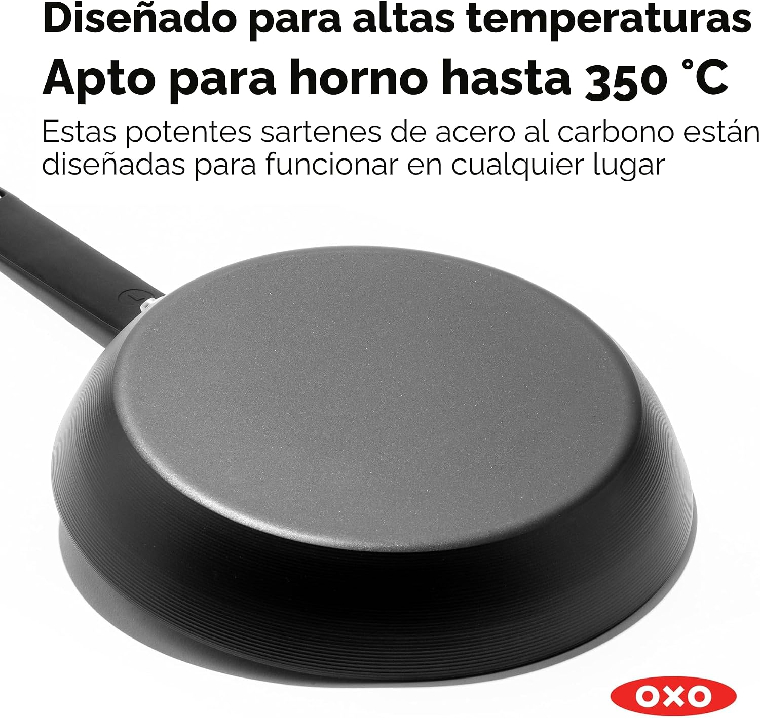 OXO Sartén de Acero al Carbono Pre-Sazonado Obsidian, Sartén de Fre...