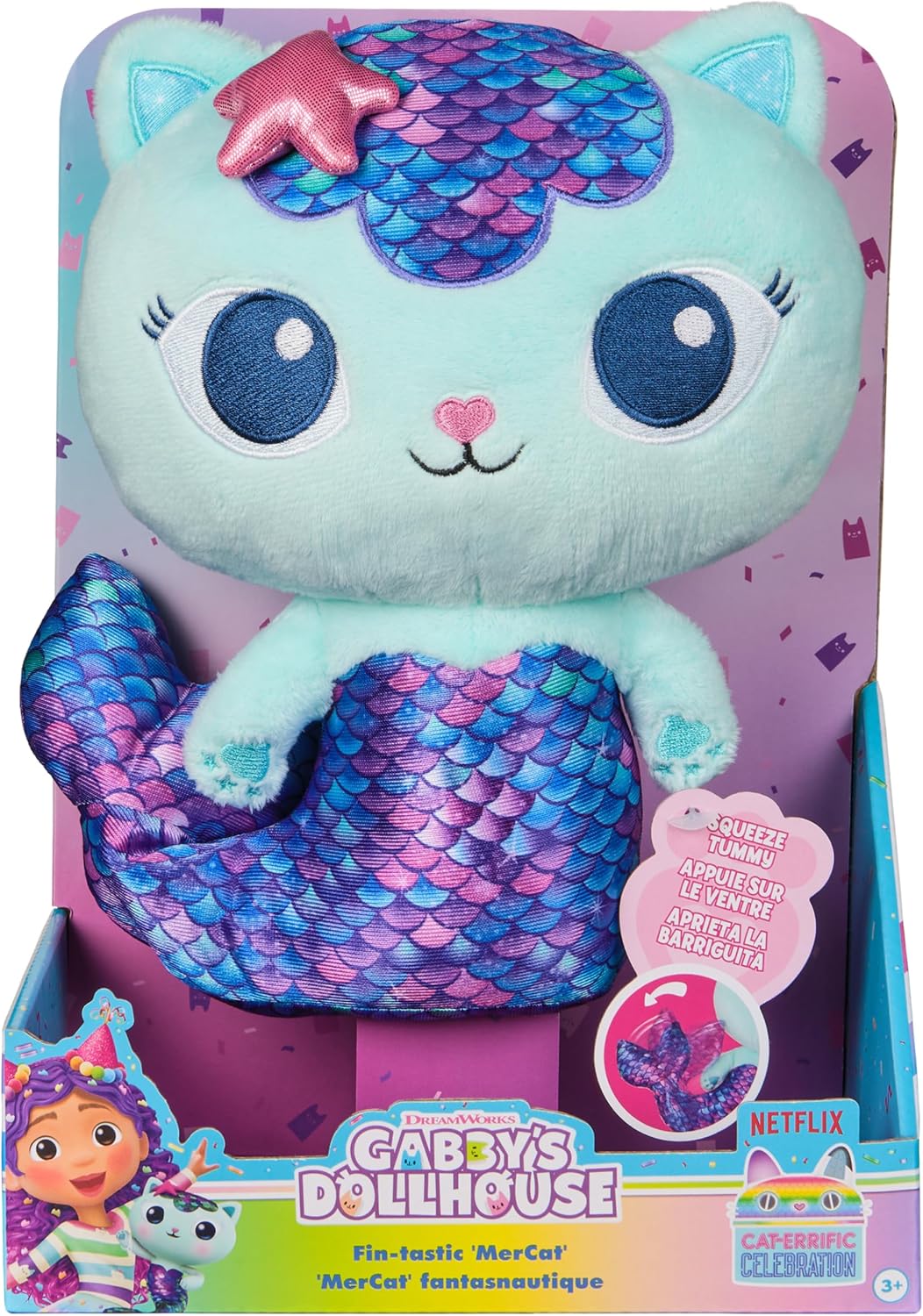 Gabby's Dollhouse, Fin-Tastic Mercat Premium - Juguete de peluc...