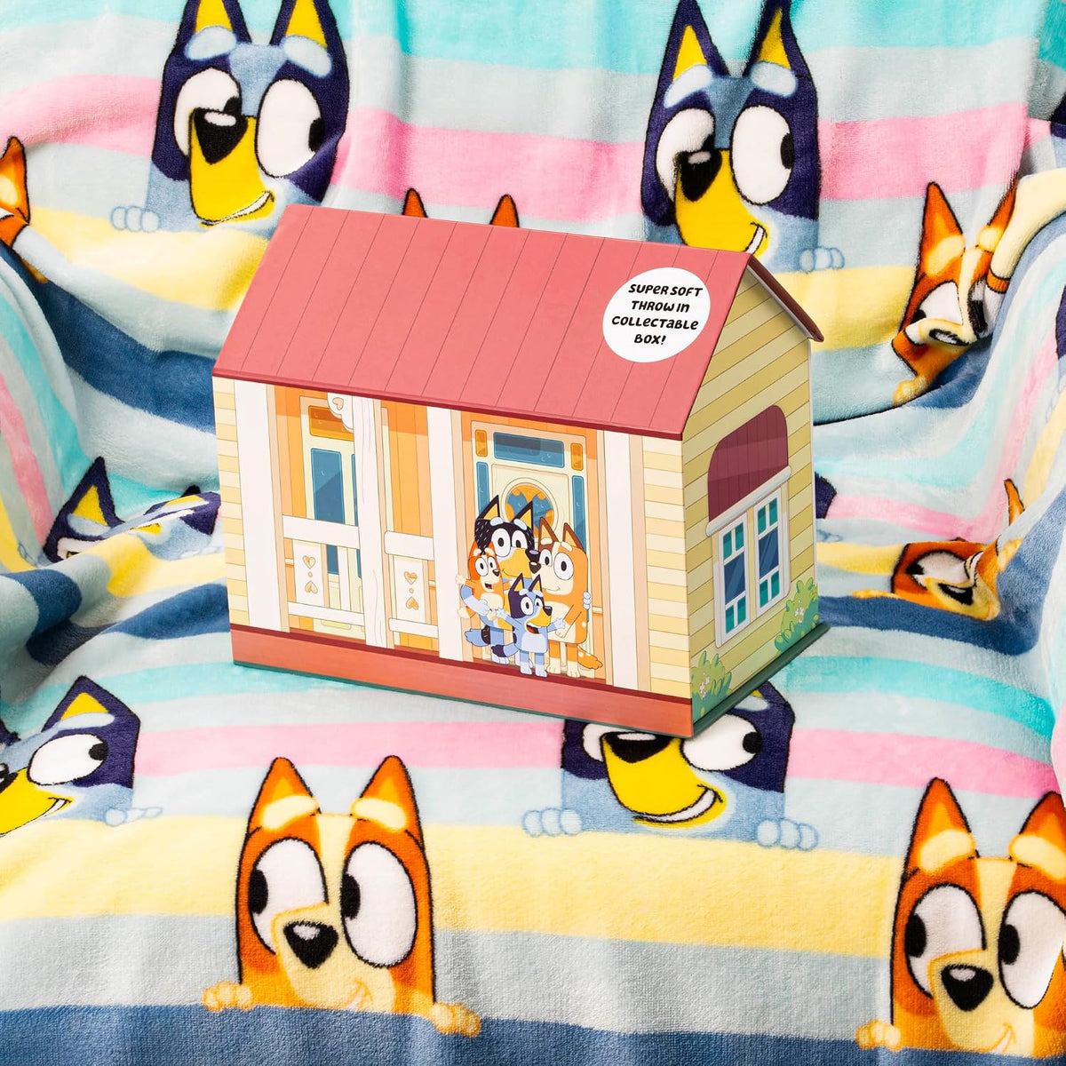 Jay Franco Manta Bluey con caja de regalo, medidas de 46 x 60 pulga...