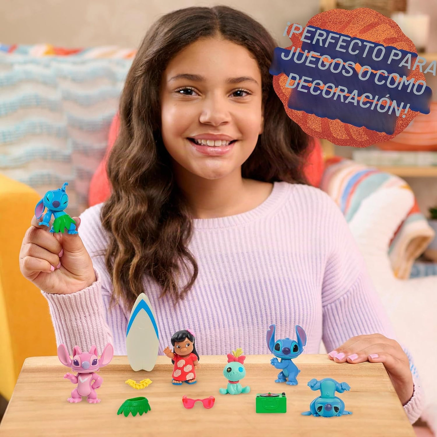 Set de figuras coleccionables de Disney Stitch con accesorios, 11 p...