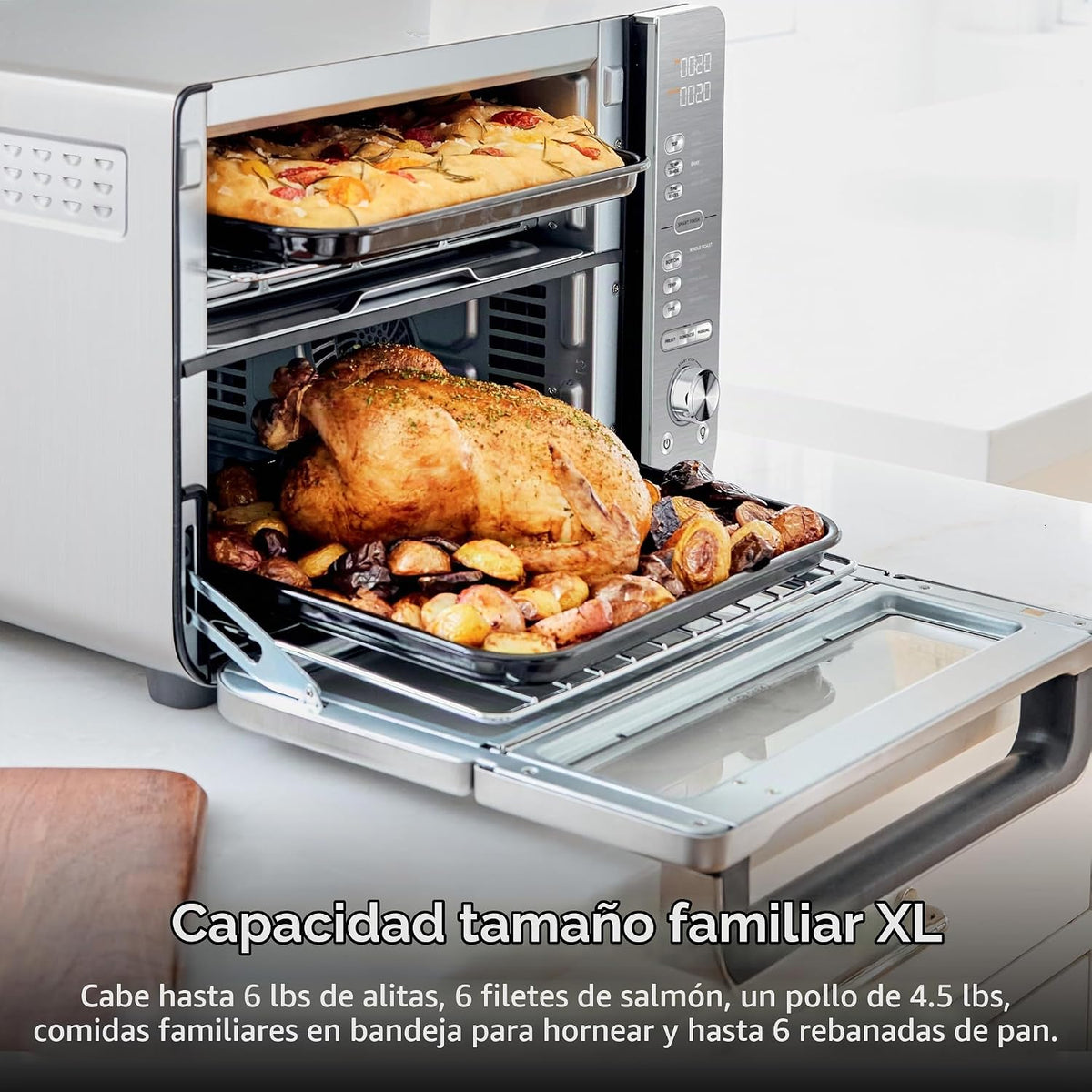 Ninja Horno de encimera de doble pila XL y freidora de aire con sis...