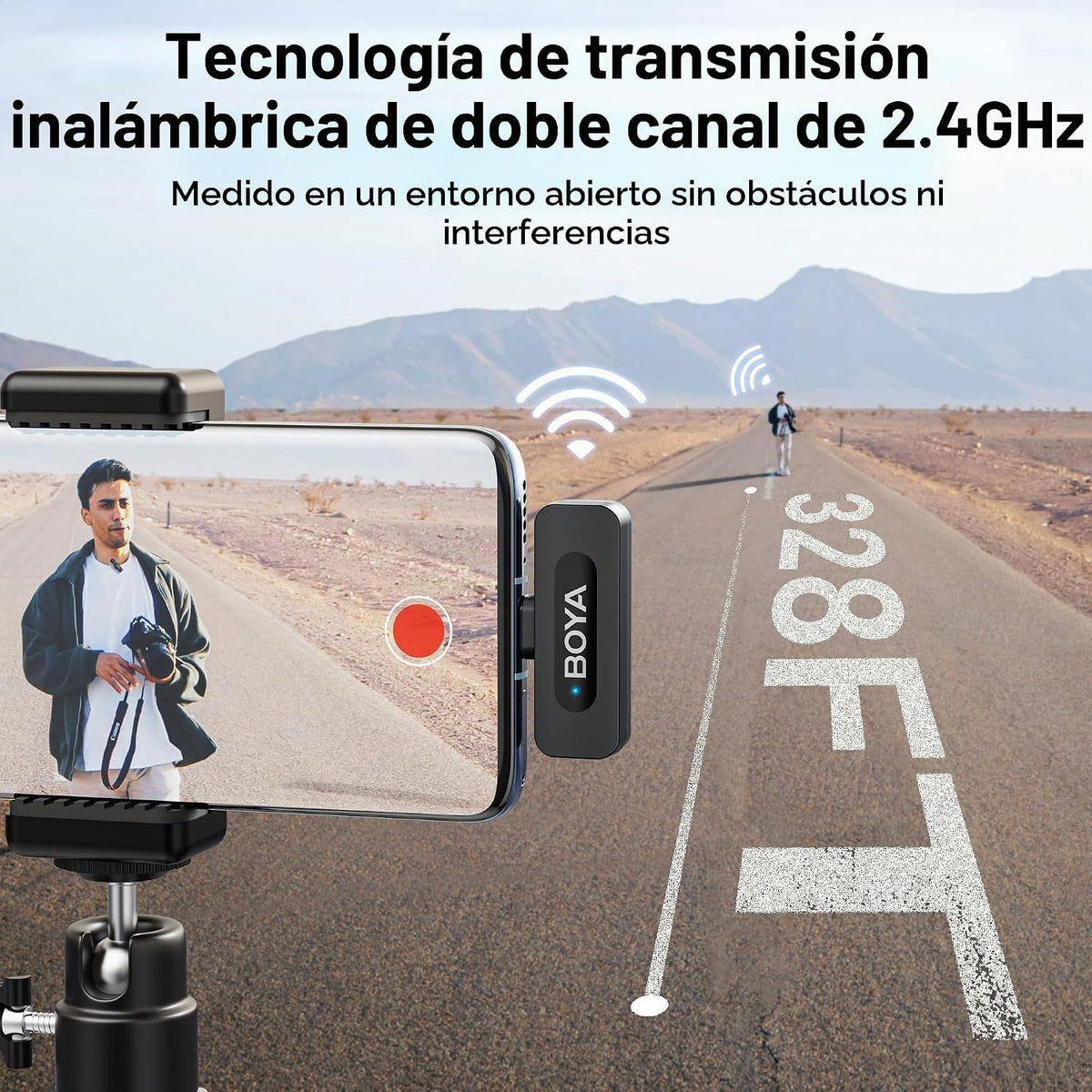 Micrófonos inalámbricos BOYA BY-V20 para iPhone 17\/16\/15 y Androi...