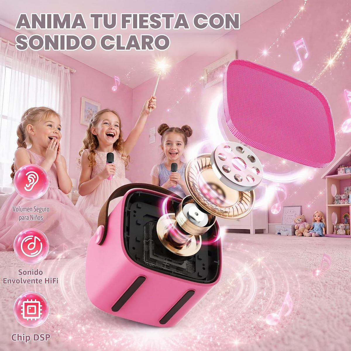 YLL Mini máquina de karaoke para niños, regalos de cumpleaños de ju...