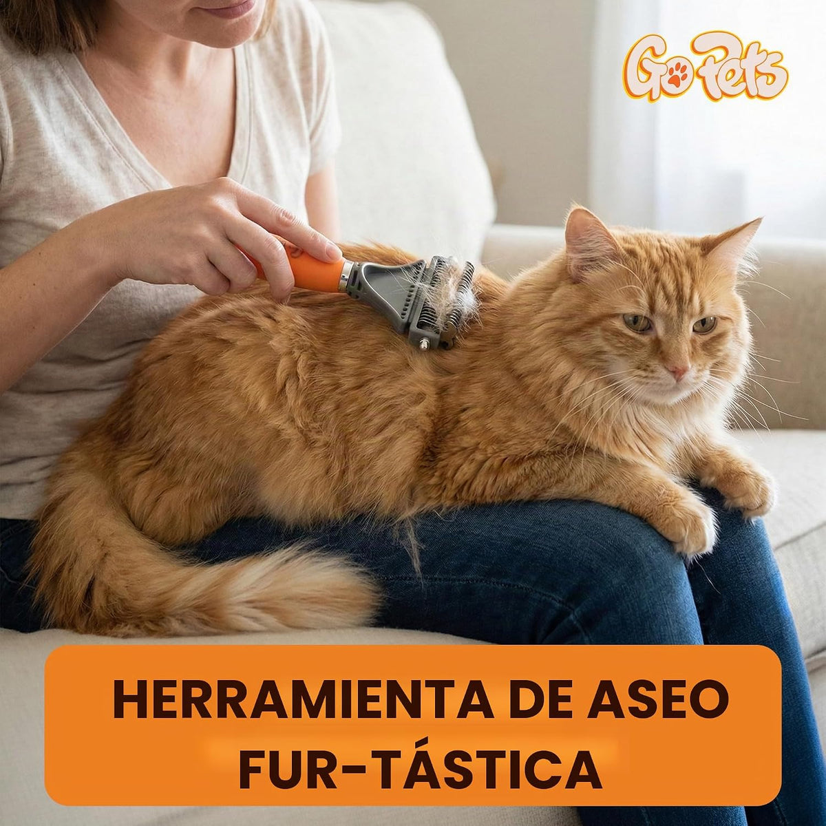 GoPets Peine desenredante para perros, rastrillo de aseo de mascota...