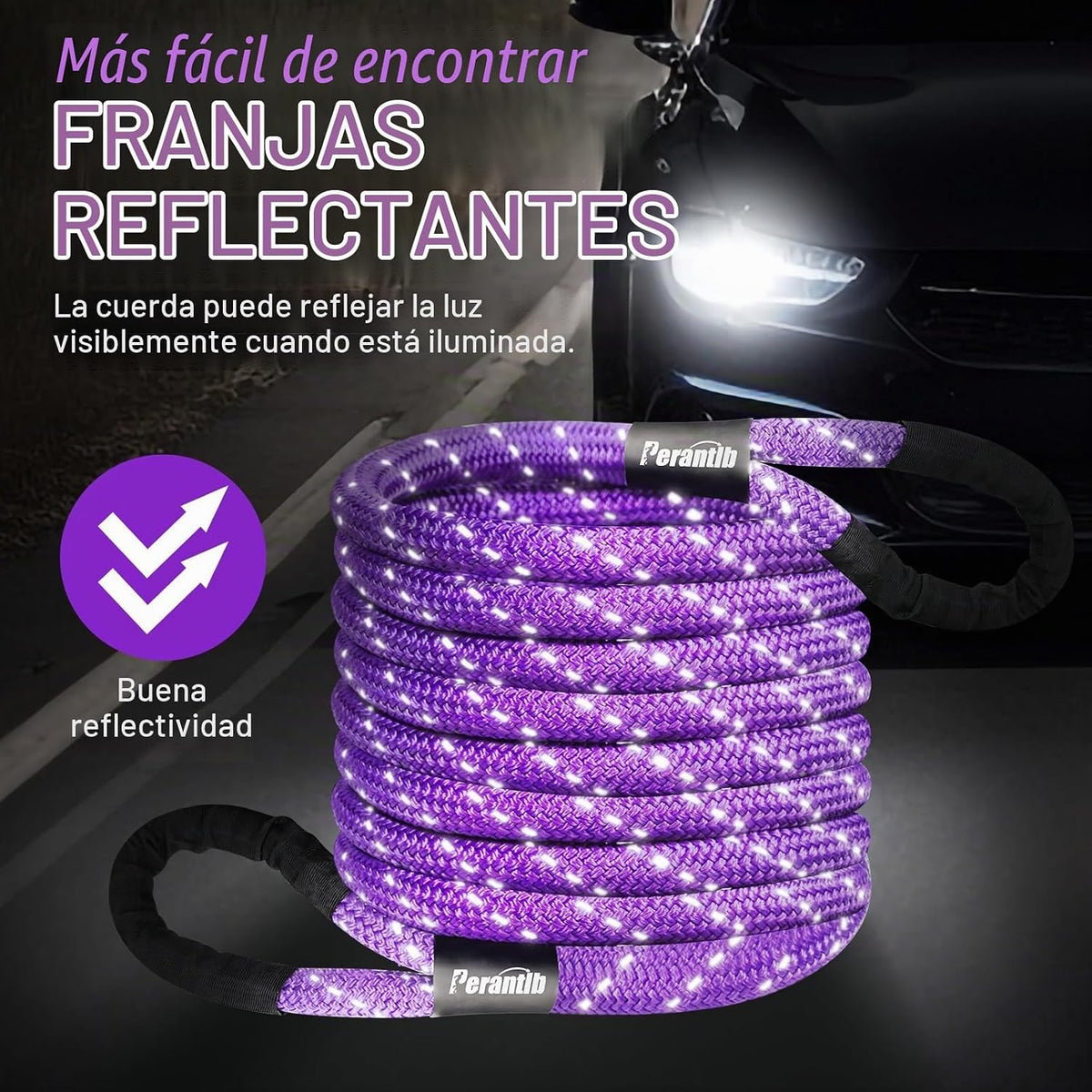 Cuerda de recuperación de energía cinética de 1 pulgada x 30 pies,...
