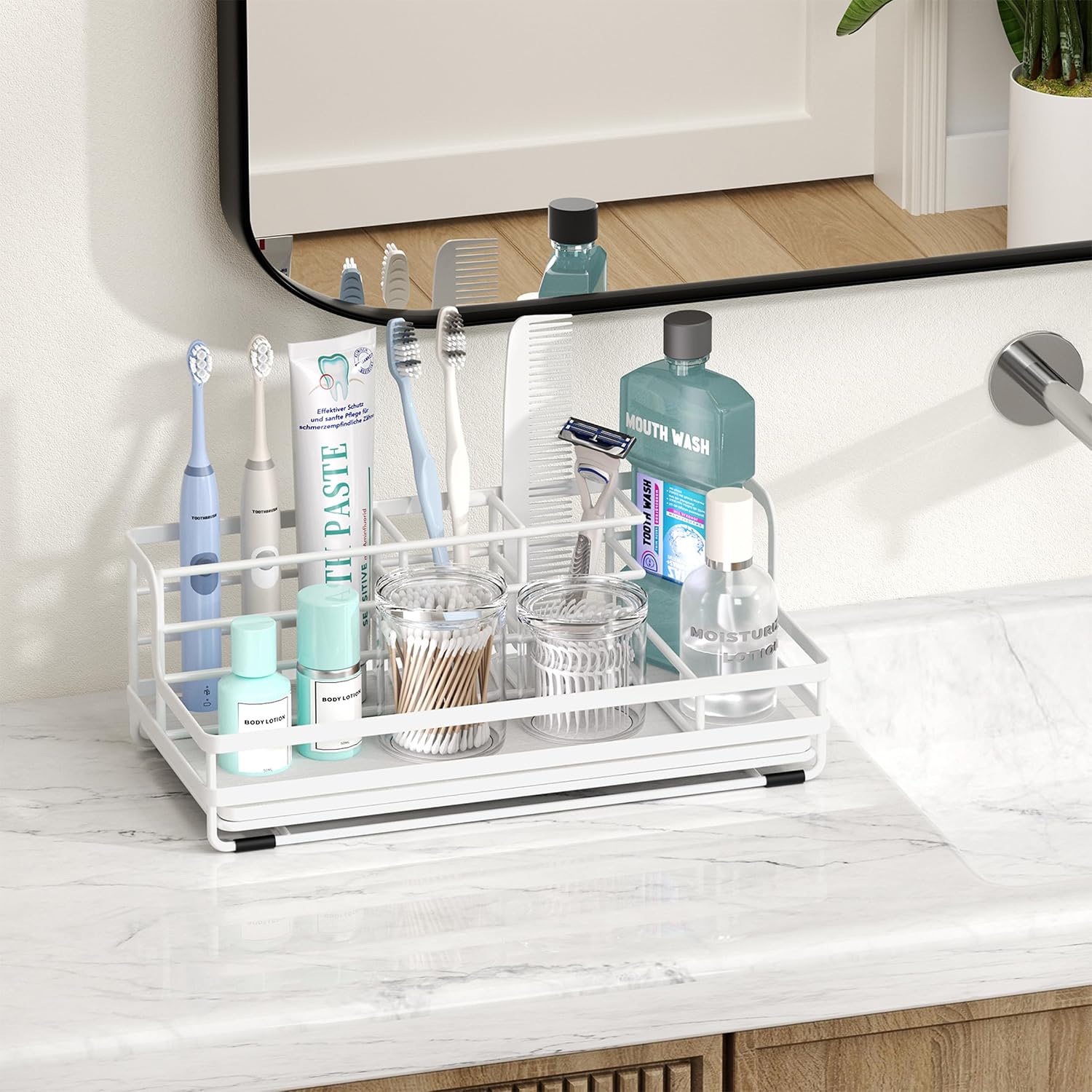 Portacepillos de dientes HapiRm para baño - Organizador de mostrado...
