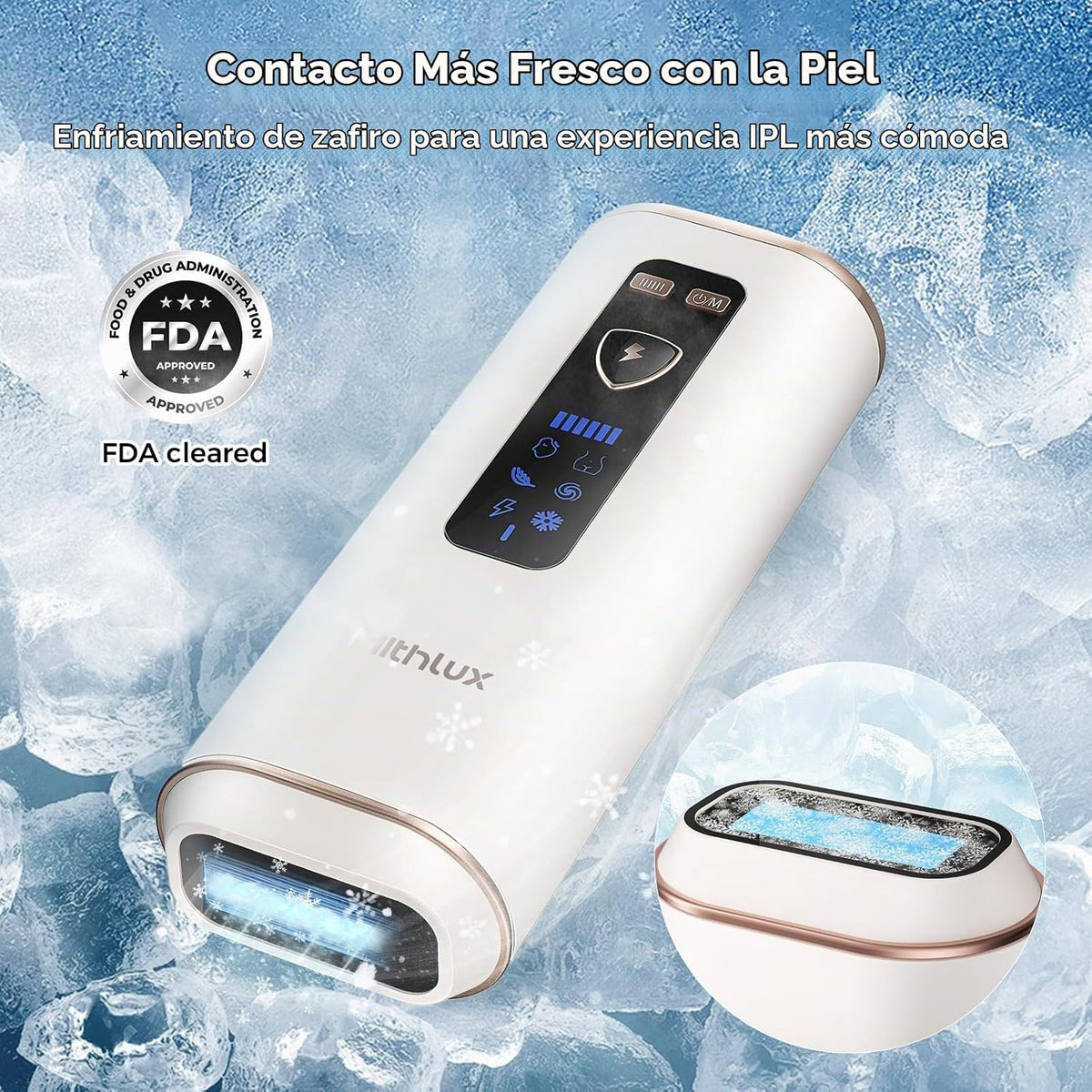 MITHLUX - Dispositivo de depilación láser para mujeres, enfriamient...