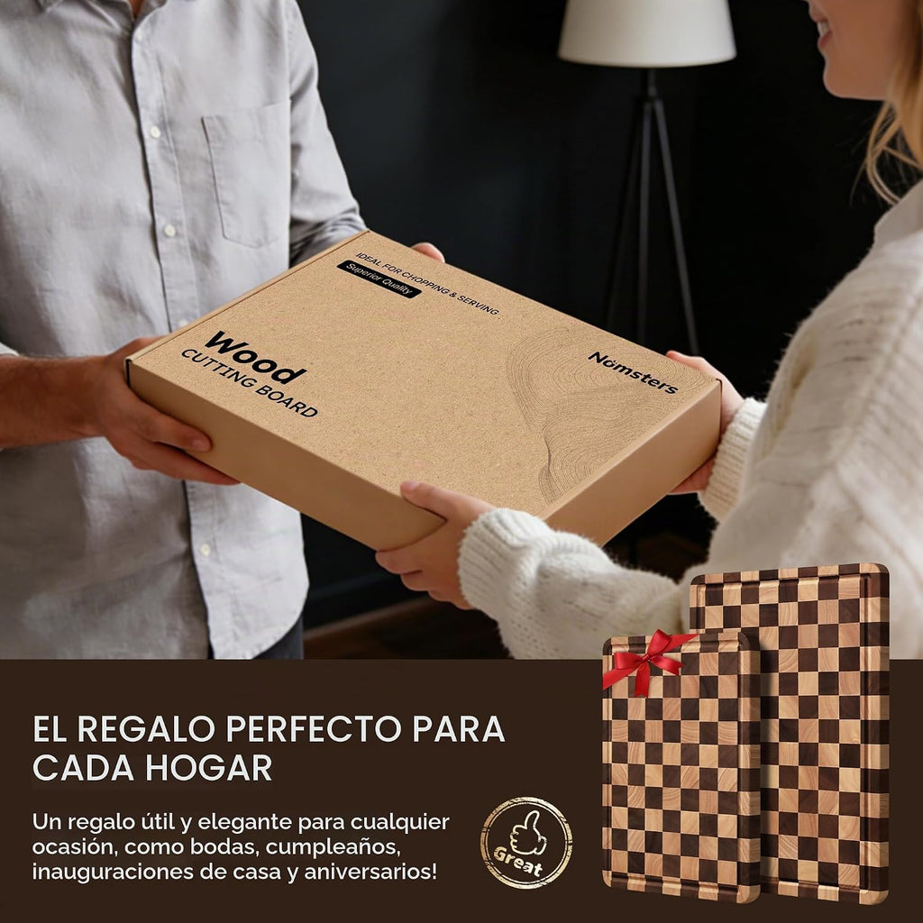 Nomsters Paquete de 2 tablas de cortar para cocina, tabla de cortar...