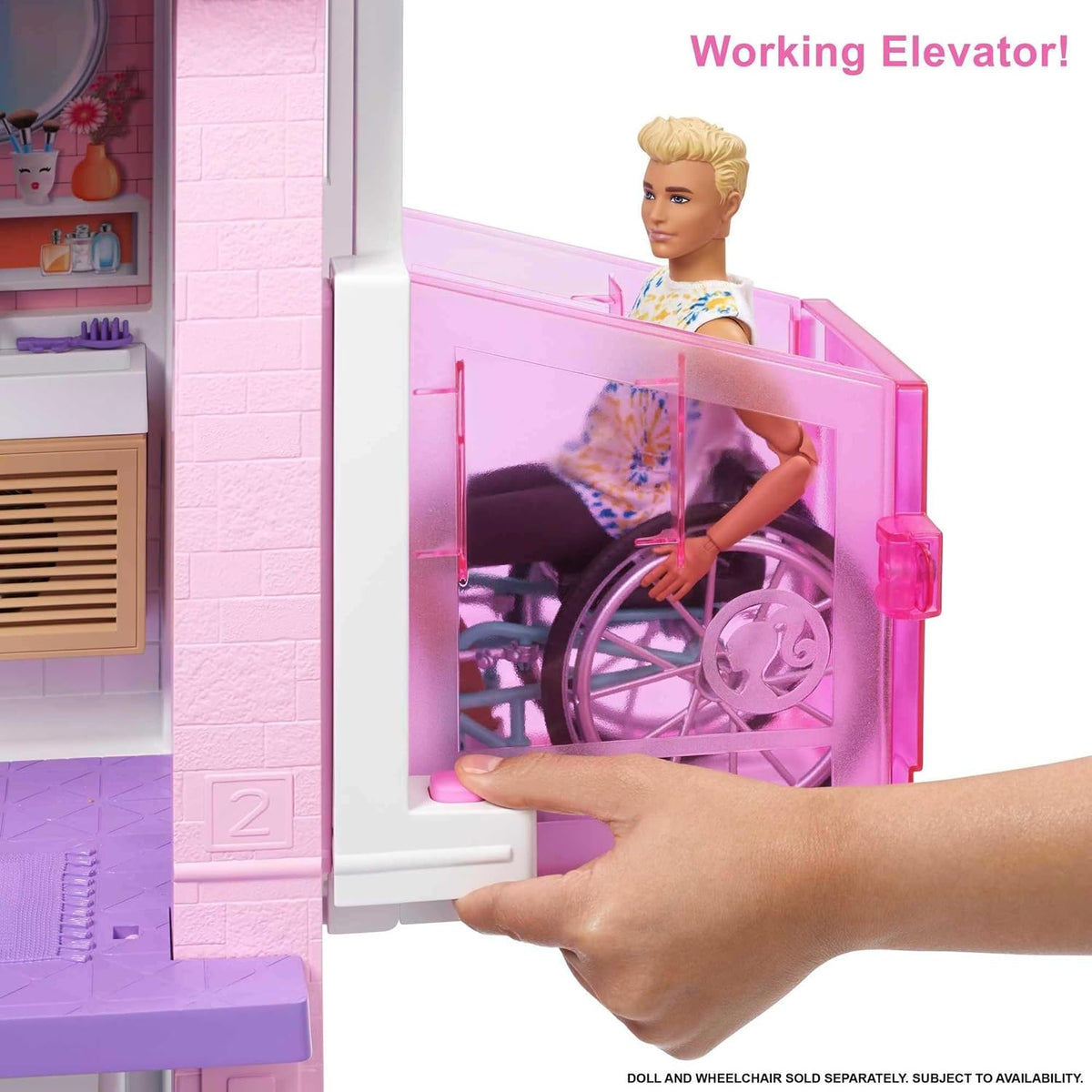 Barbie Juego de casa de muñecas Dreamhouse | Elevador accesible par...